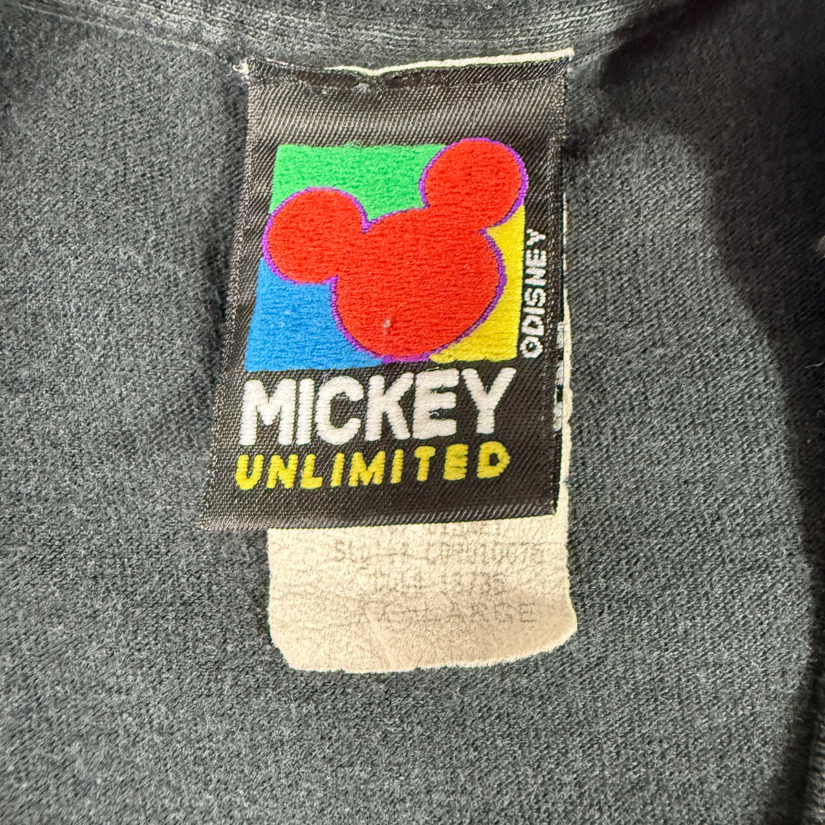 90's MICKEY UNLIMITED ミッキーマウス 総柄 Tシャツ タグ
