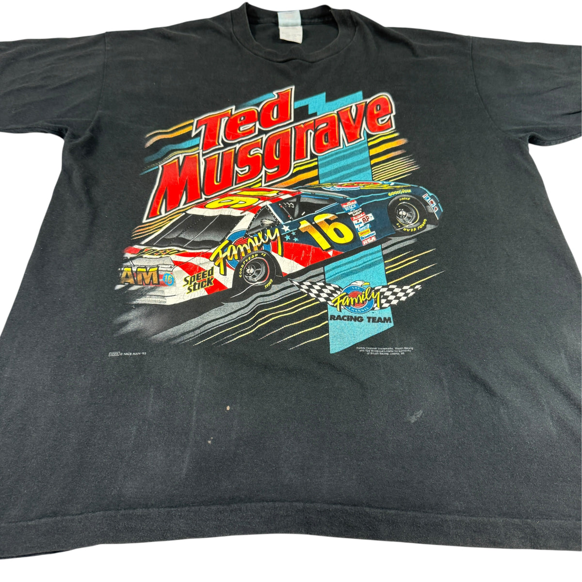 90's NASCAR Ted Musgrave Tシャツ XL プリント引き