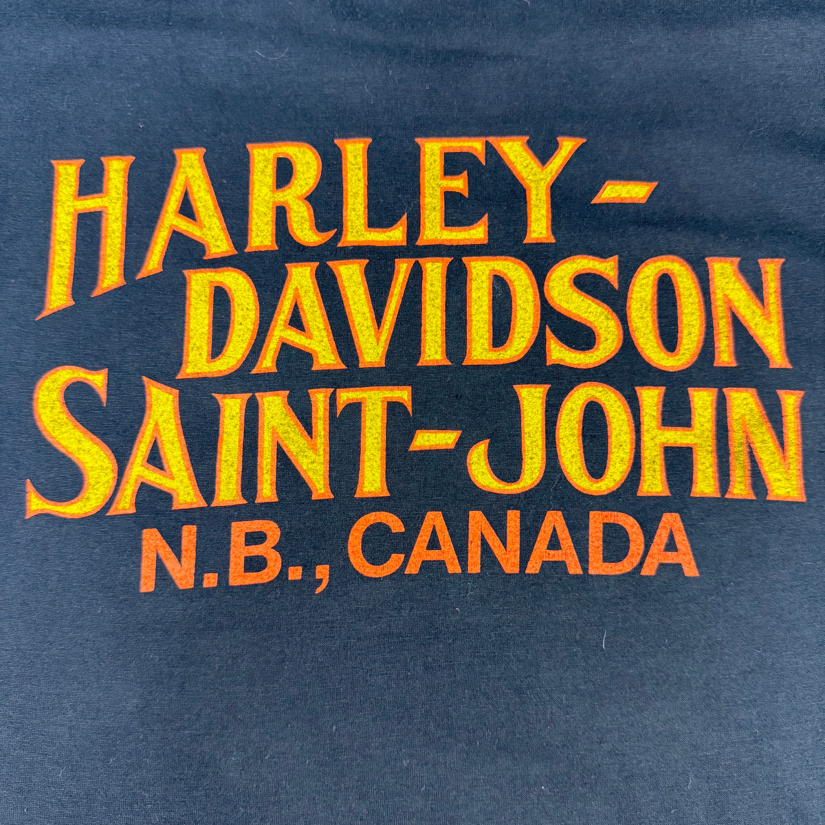 Vintage ハーレーダビッドソン SAINT-JOHN CANADA Tシャツ L 背面プリント寄り