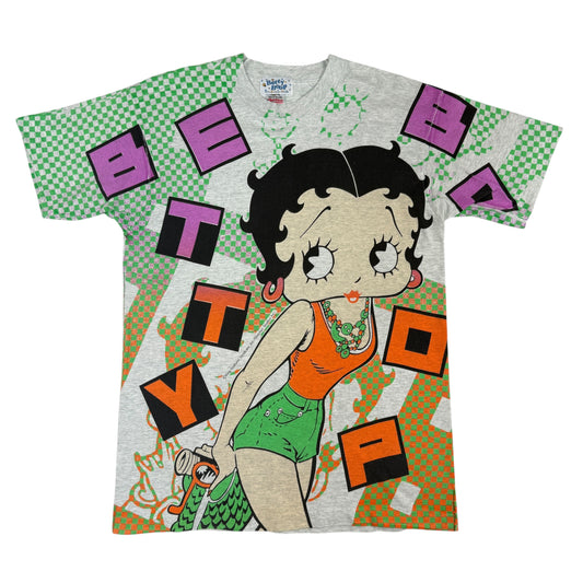 90's Betty Boop 総柄Tシャツ L 正面全体