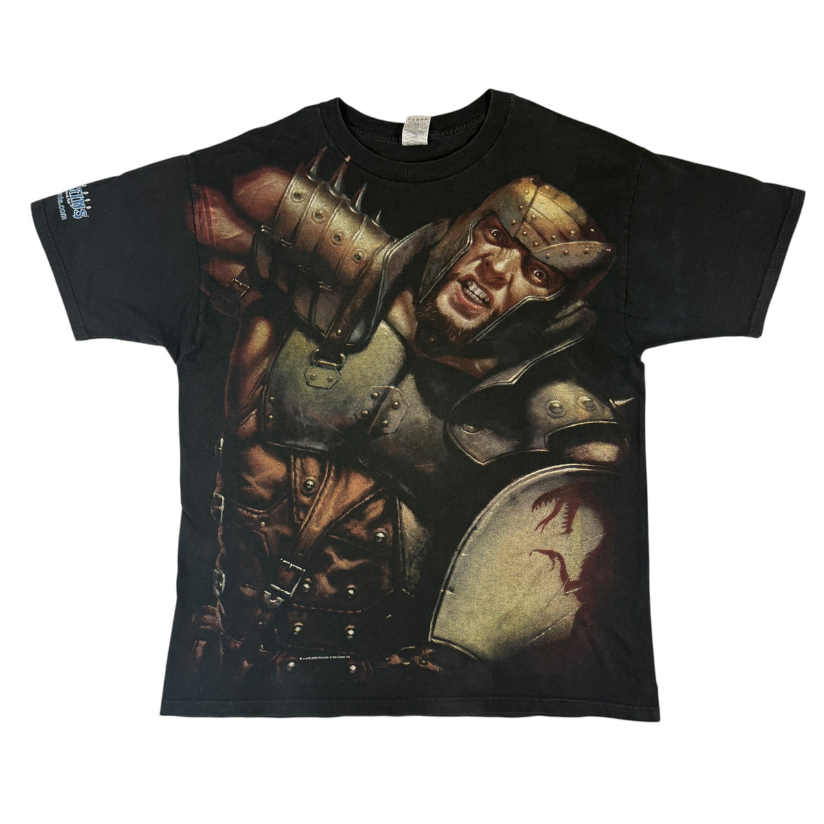 00's Dungeons & Dragons ORIGINS 2000 Tシャツ XL 正面全体 甲冑の戦士のビッグプリント
