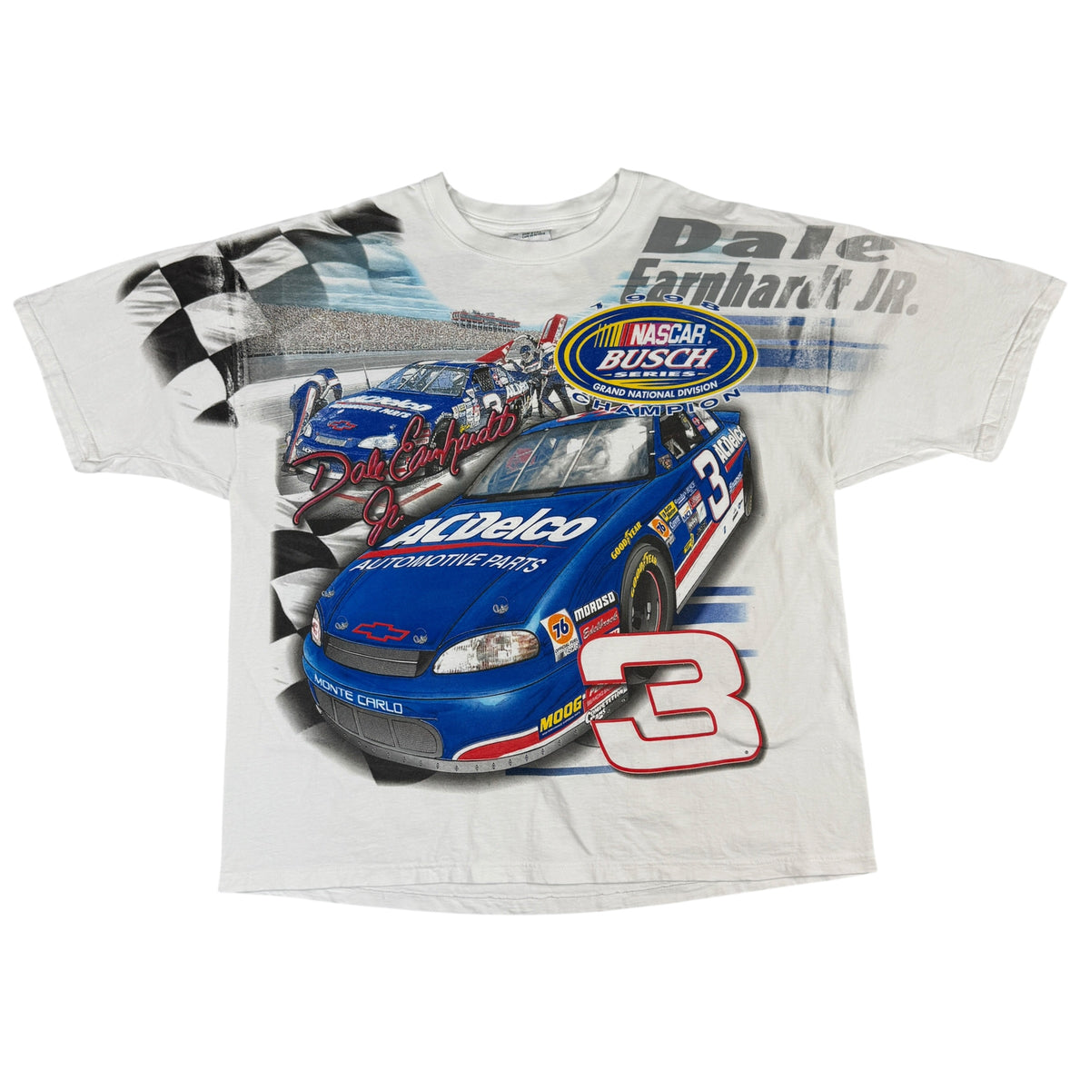 90's NASCAR Dale Earnhardt Jr. #3 ACDelco 総柄Tシャツ XL 正面全体