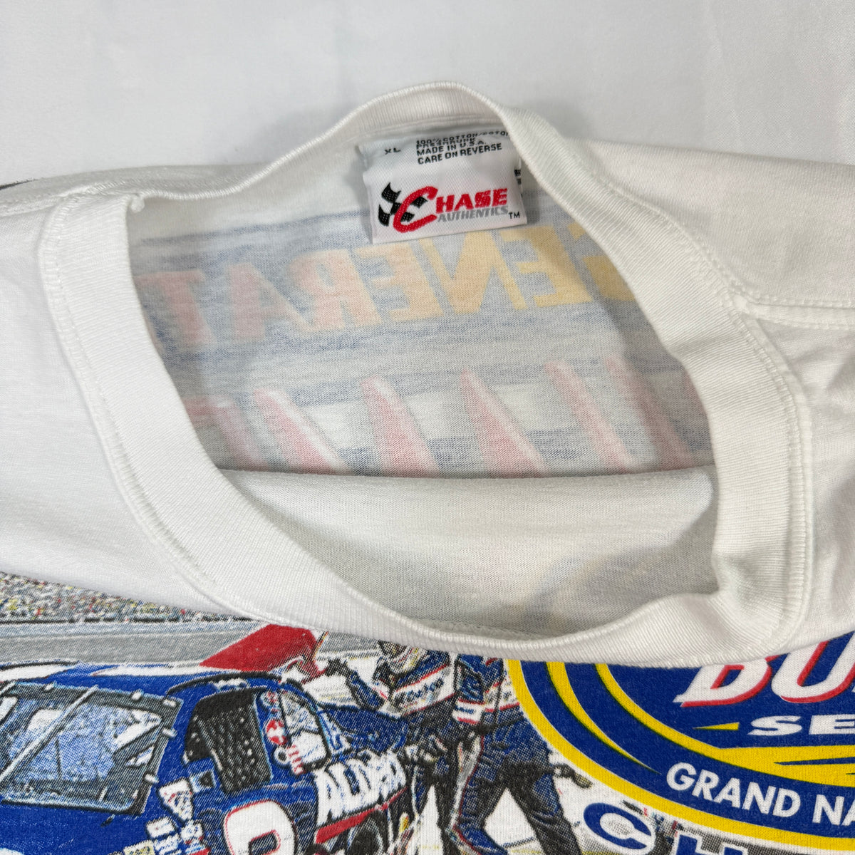 90's NASCAR Dale Earnhardt Jr. #3 総柄Tシャツ 首元内側
