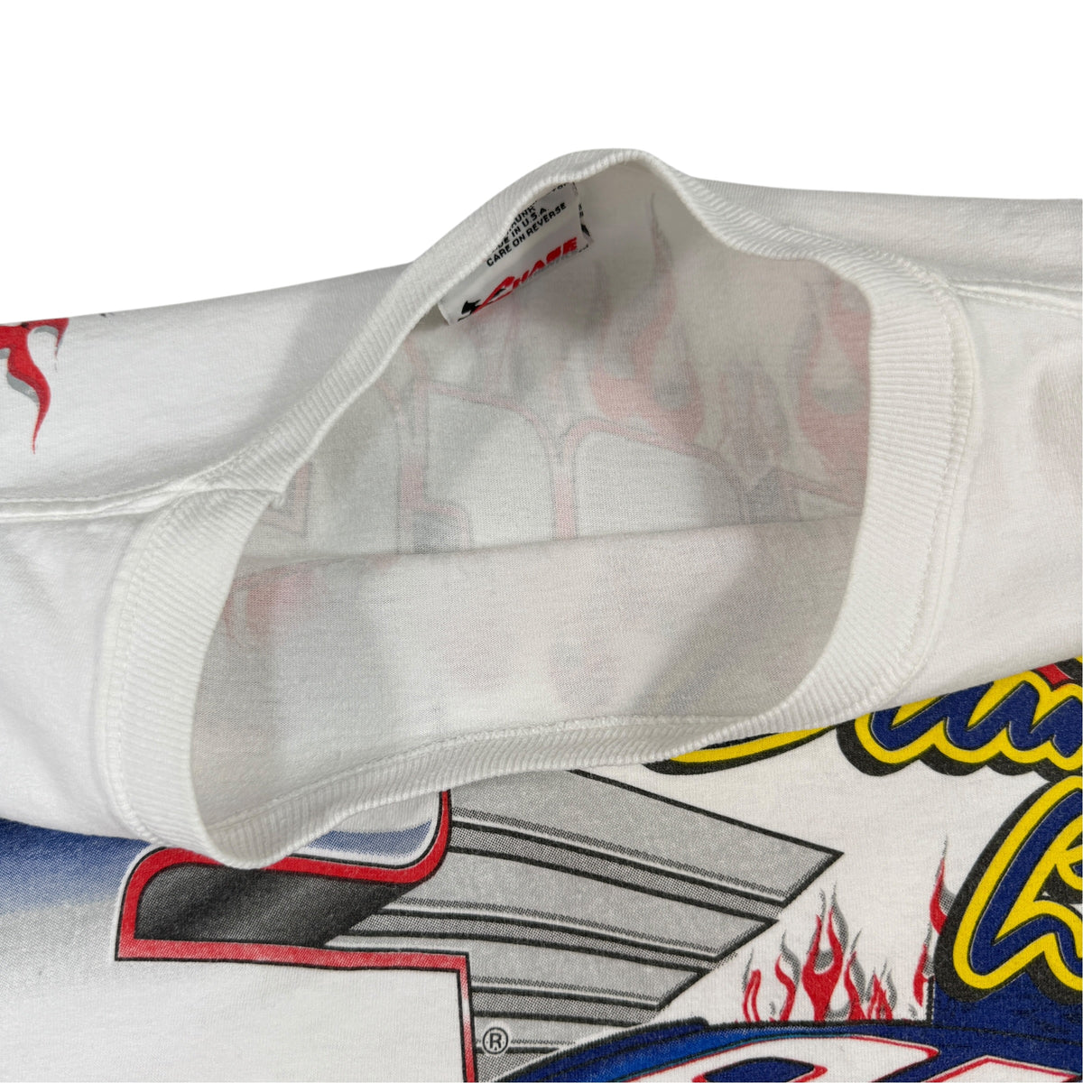 90's NASCAR Rusty Wallace #2 総柄Tシャツ 首元内側