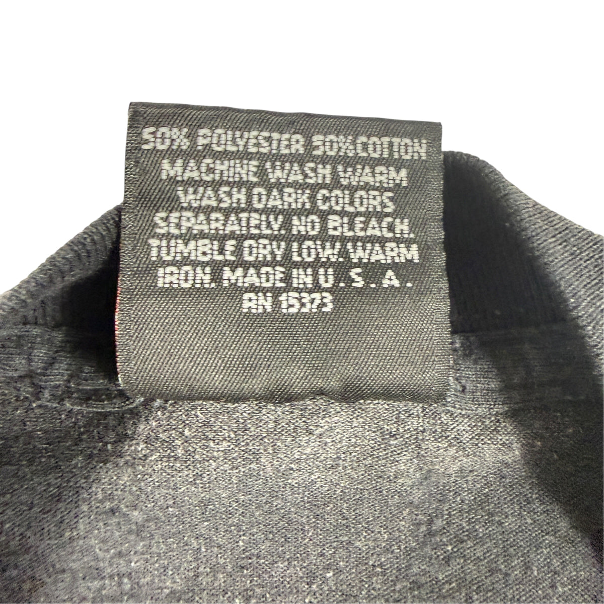 洗濯タグ寄り MADE IN U.S.A. RN 15373 表記