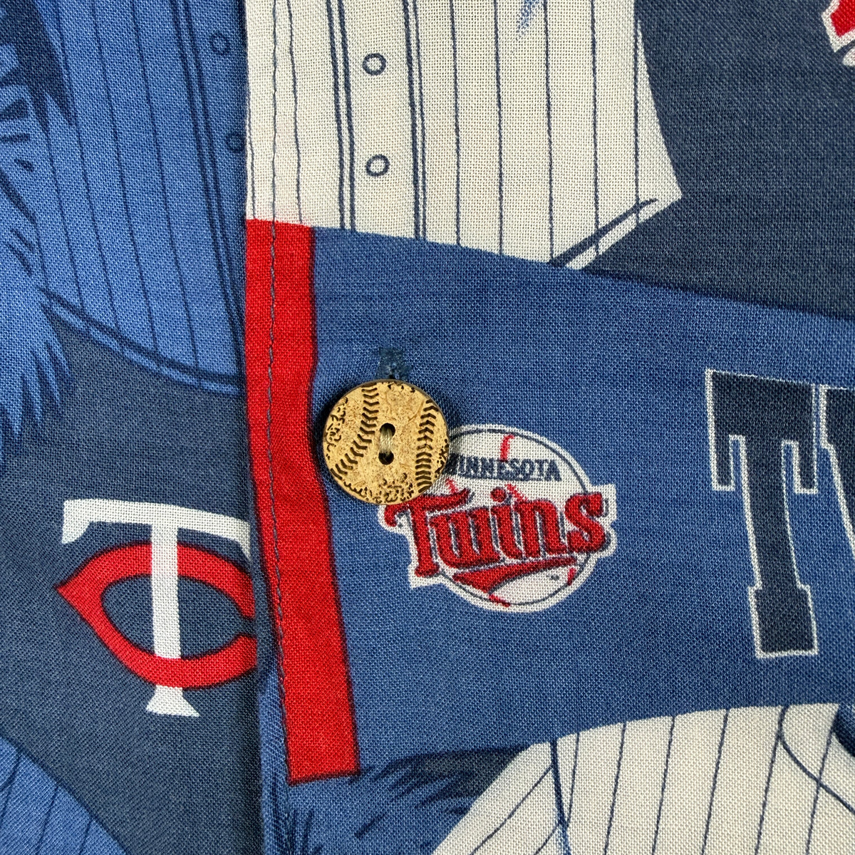 Reyn Spooner × MLB ミネソタ・ツインズ アロハシャツ L 首元・タグ