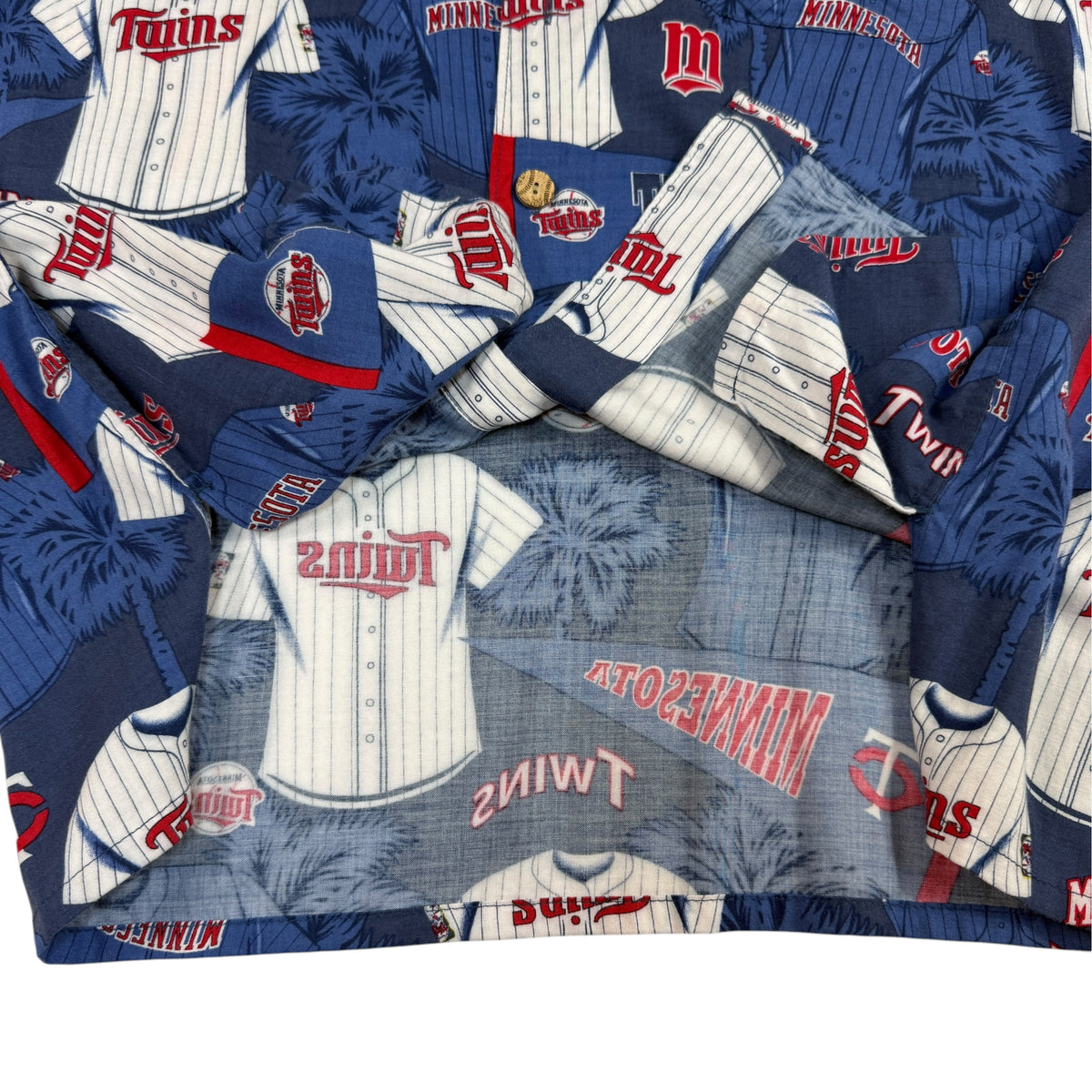 Reyn Spooner × MLB ミネソタ・ツインズ アロハシャツ L ディテール