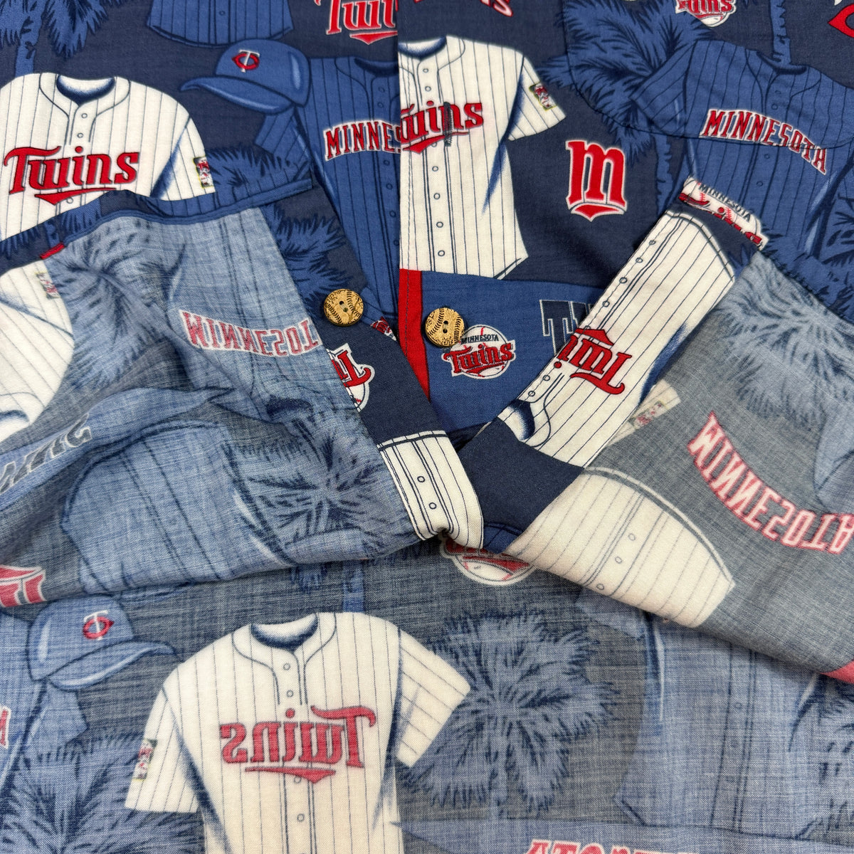 Reyn Spooner × MLB ミネソタ・ツインズ アロハシャツ L 袖口・ボタン