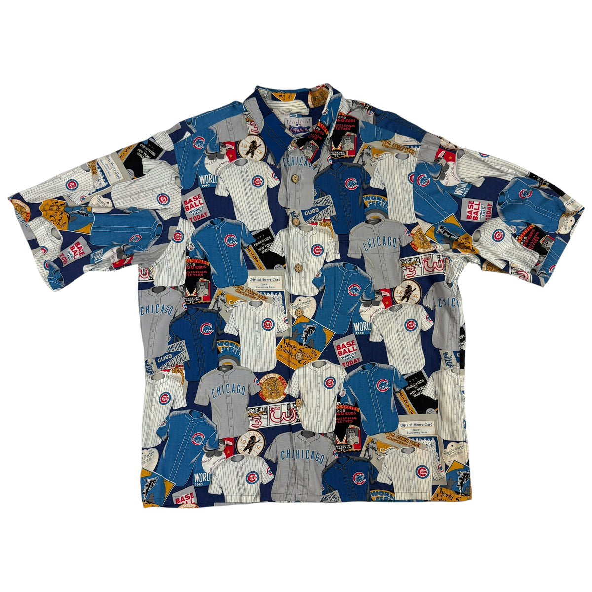 Reyn Spooner × MLB シカゴ・カブス アロハシャツ XL 正面全体