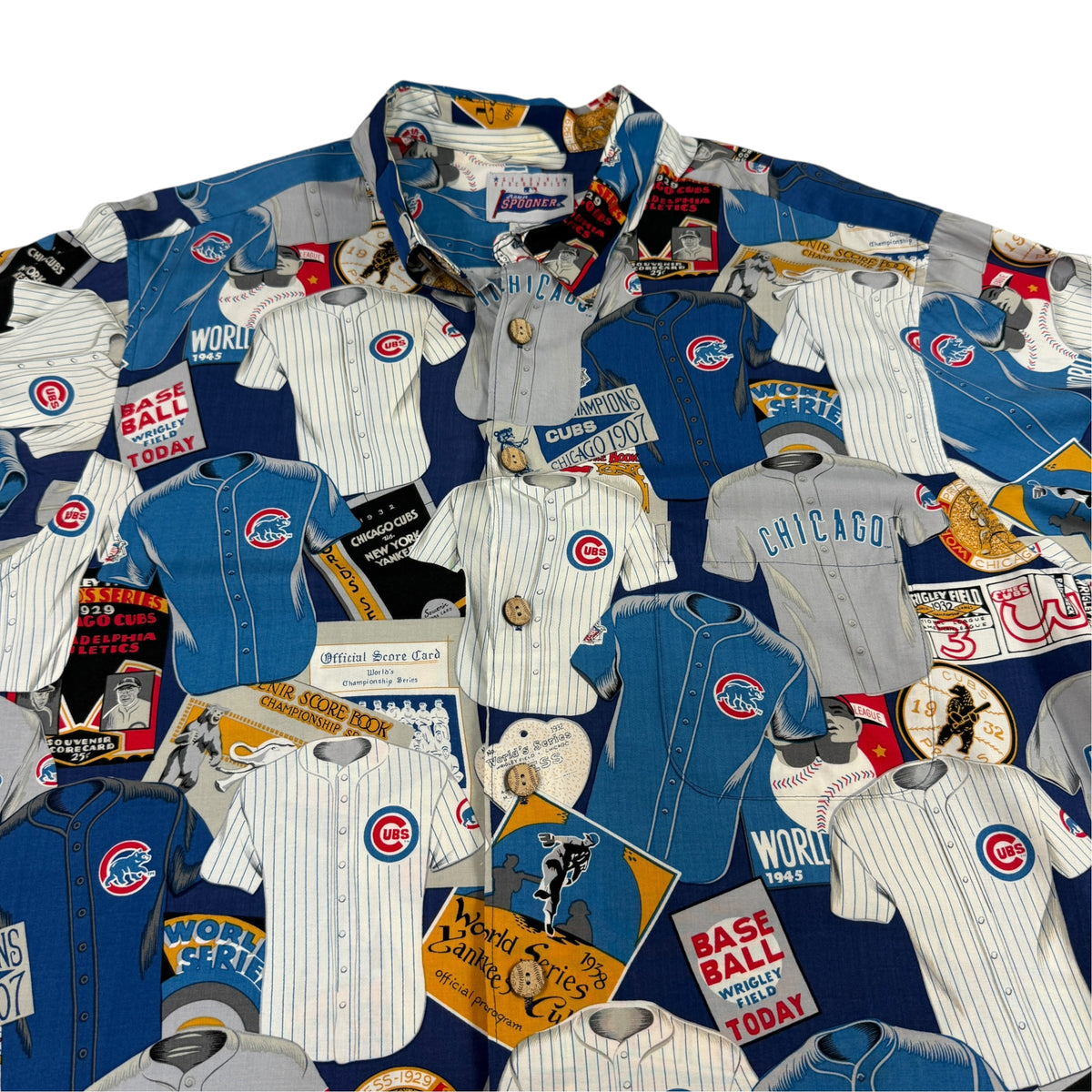 Reyn Spooner × MLB シカゴ・カブス アロハシャツ XL 首元・タグ