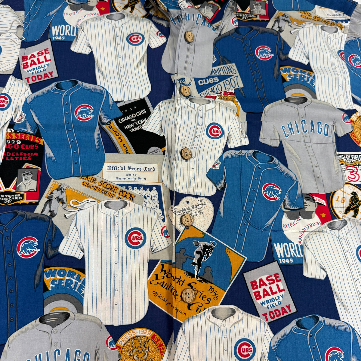 Reyn Spooner × MLB シカゴ・カブス アロハシャツ XL 柄アップ