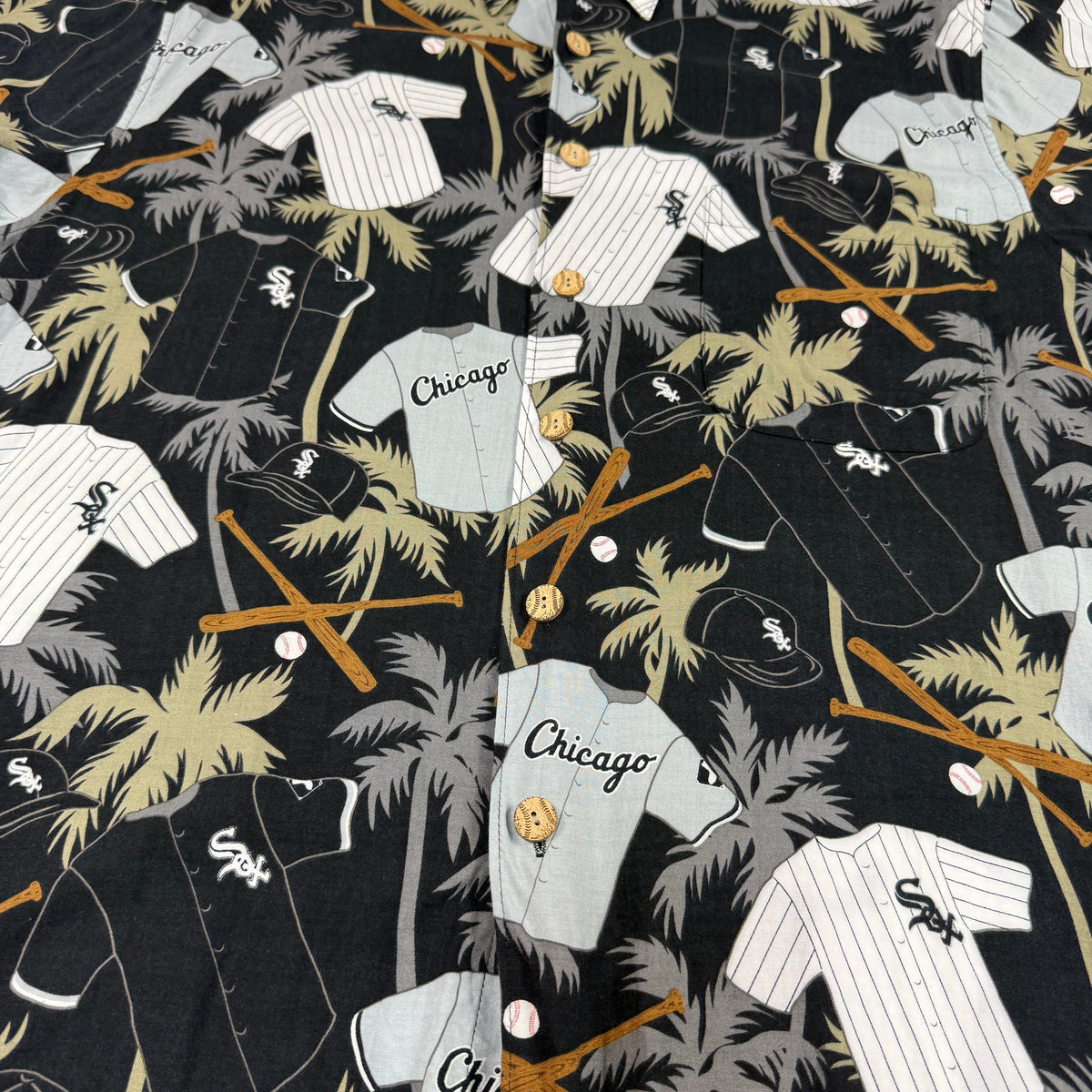 Reyn Spooner × MLB シカゴ・ホワイトソックス アロハシャツ XL 柄超アップ