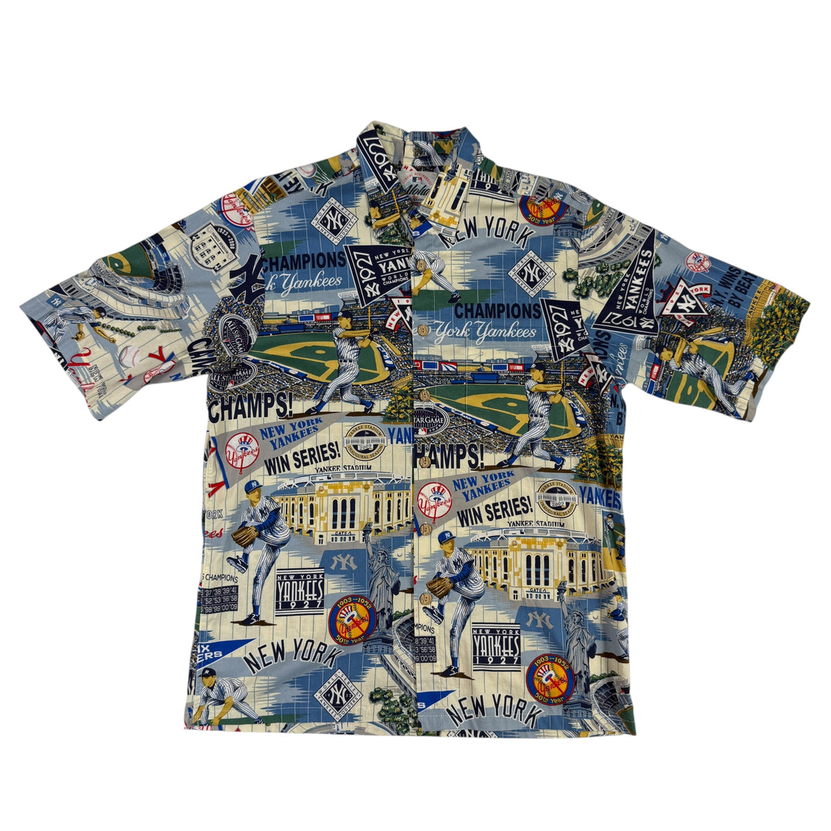 Reyn Spooner × MLB ニューヨーク・ヤンキース アロハシャツ M 正面全体