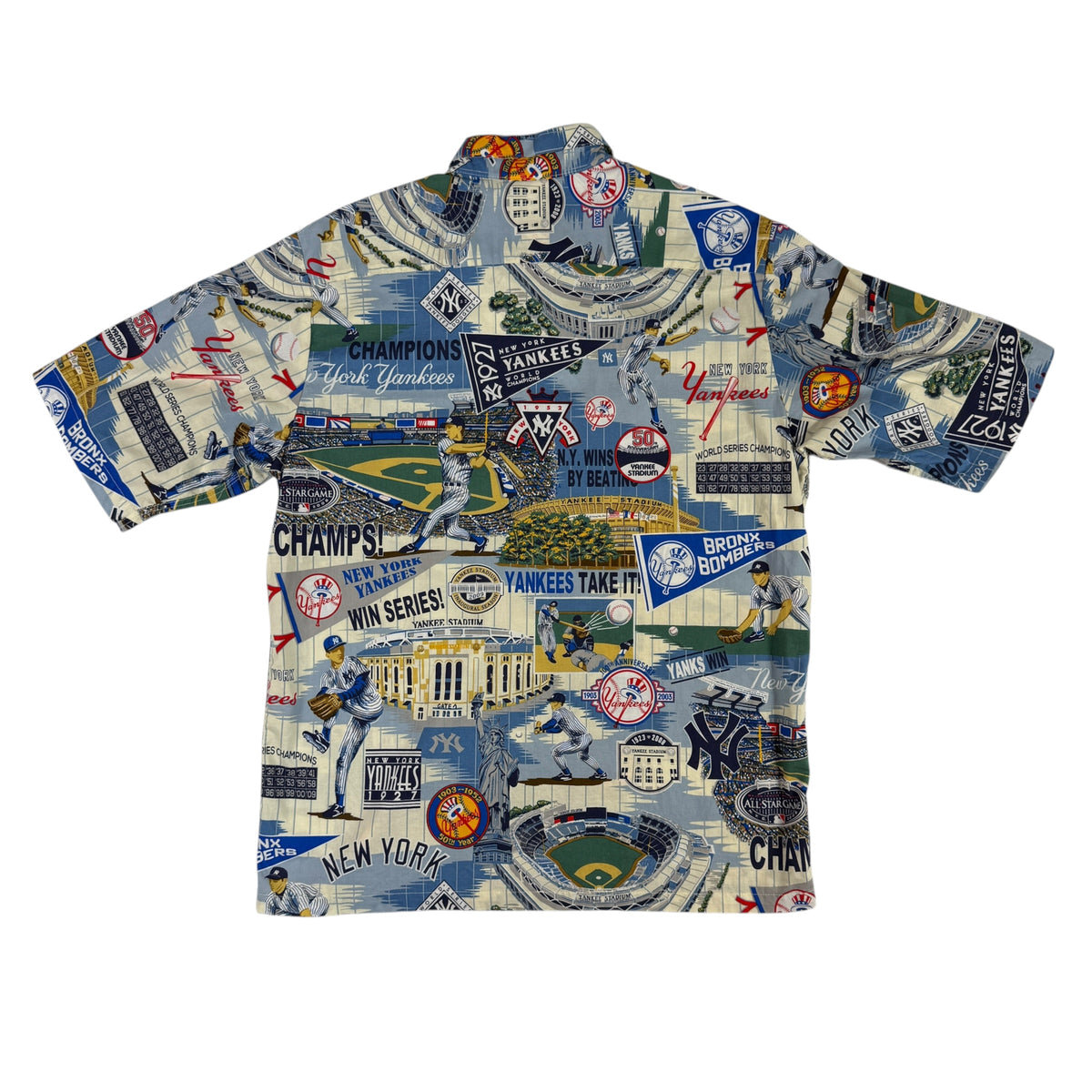 Reyn Spooner × MLB ニューヨーク・ヤンキース アロハシャツ M 背面全体