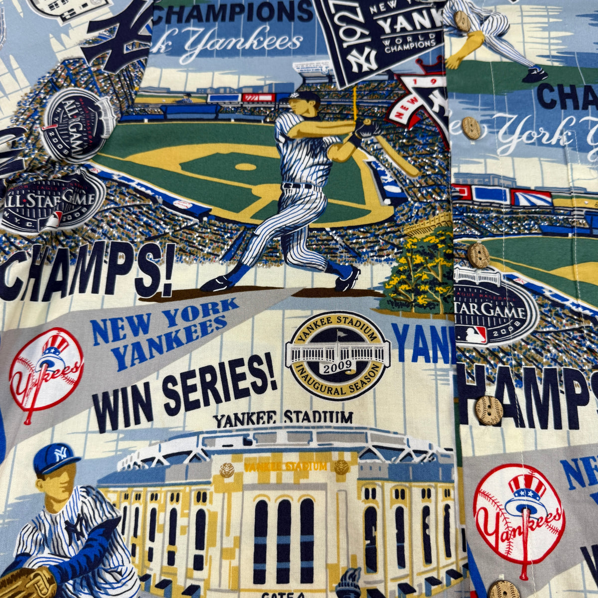Reyn Spooner × MLB ニューヨーク・ヤンキース アロハシャツ M ベースボール柄ボタン
