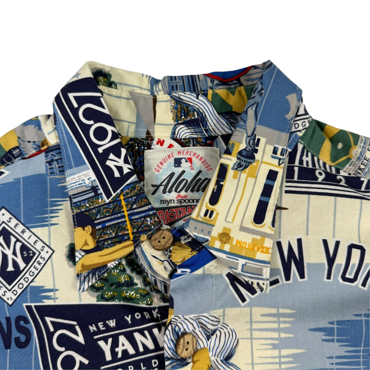 Reyn Spooner × MLB ニューヨーク・ヤンキース アロハシャツ M 首元タグ