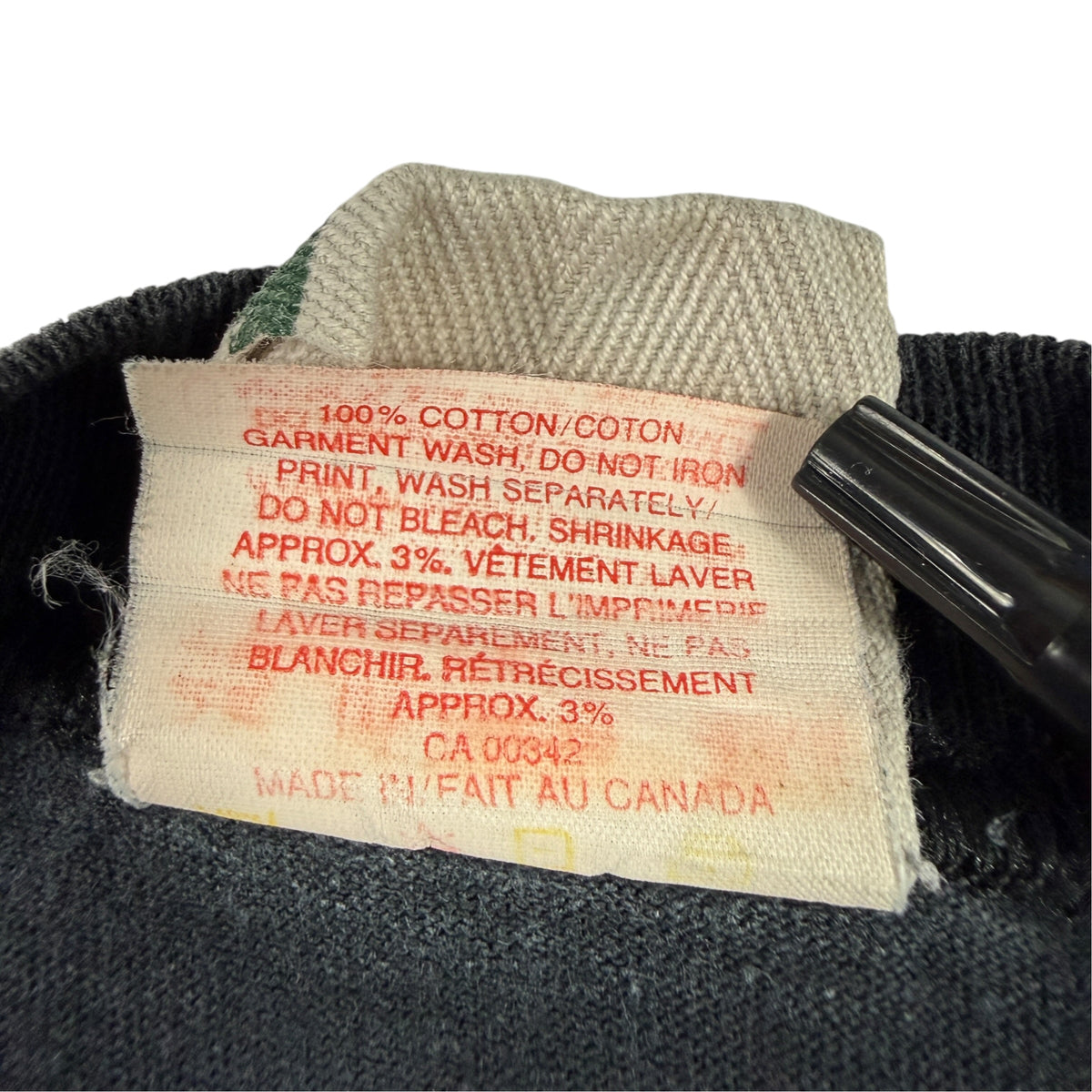 同Tシャツ 洗濯タグ MADE IN CANADA