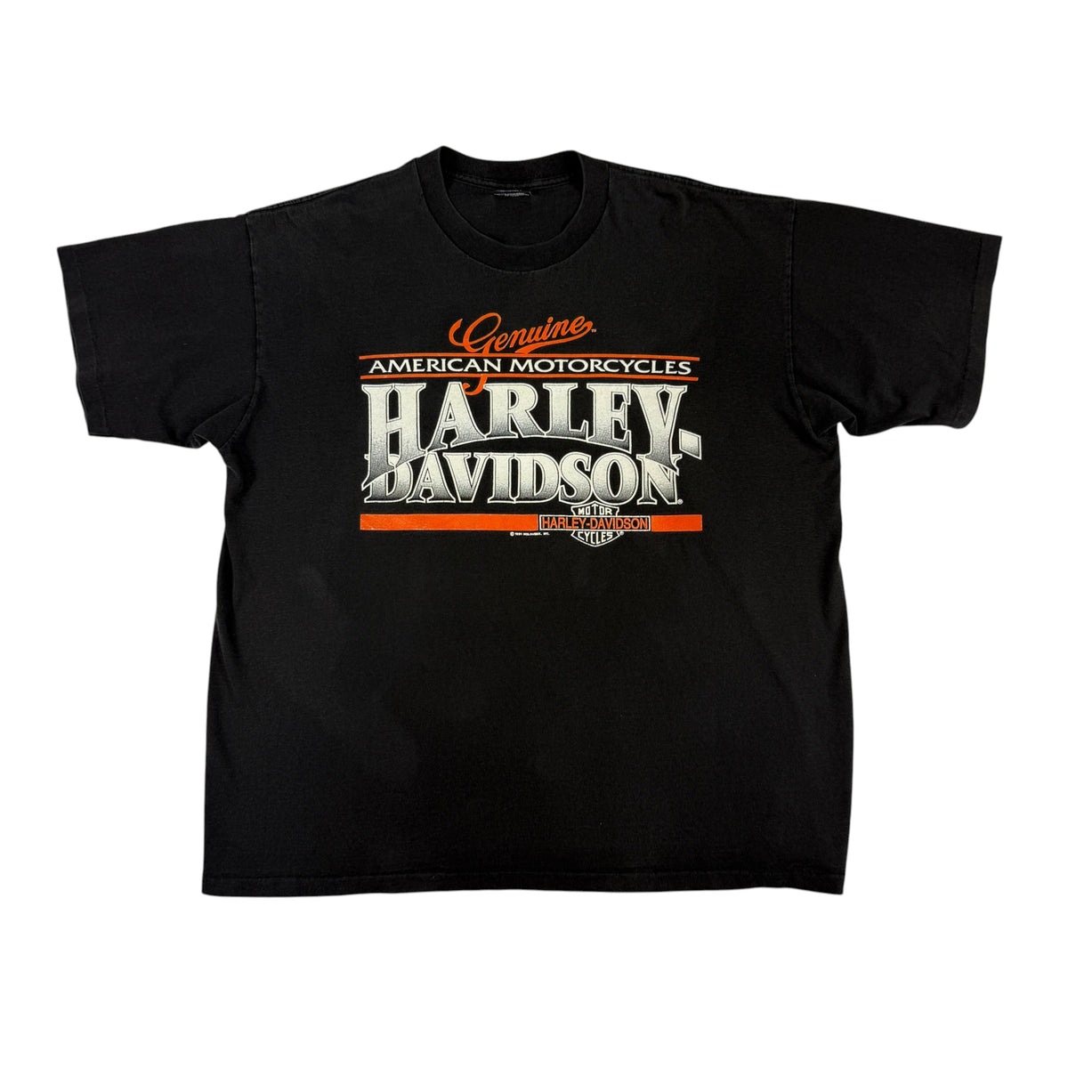 90's Harley-Davidson 2 WHEELER'S デンバー Tシャツ XL 正面全体