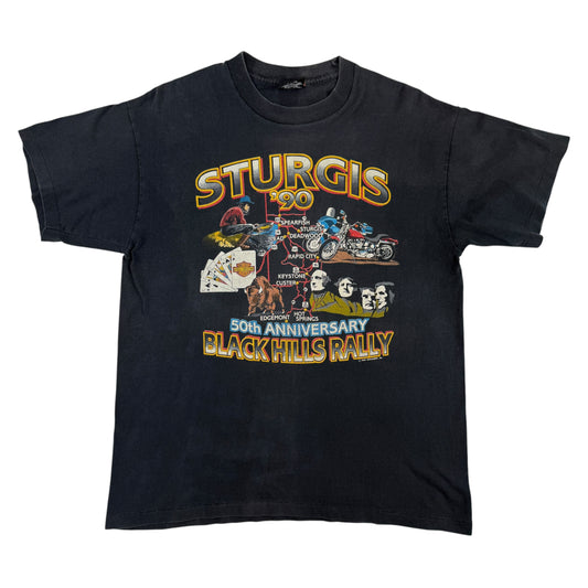 90's Harley-Davidson STURGIS '90 ブラックヒルズラリー Tシャツ XL 正面全体