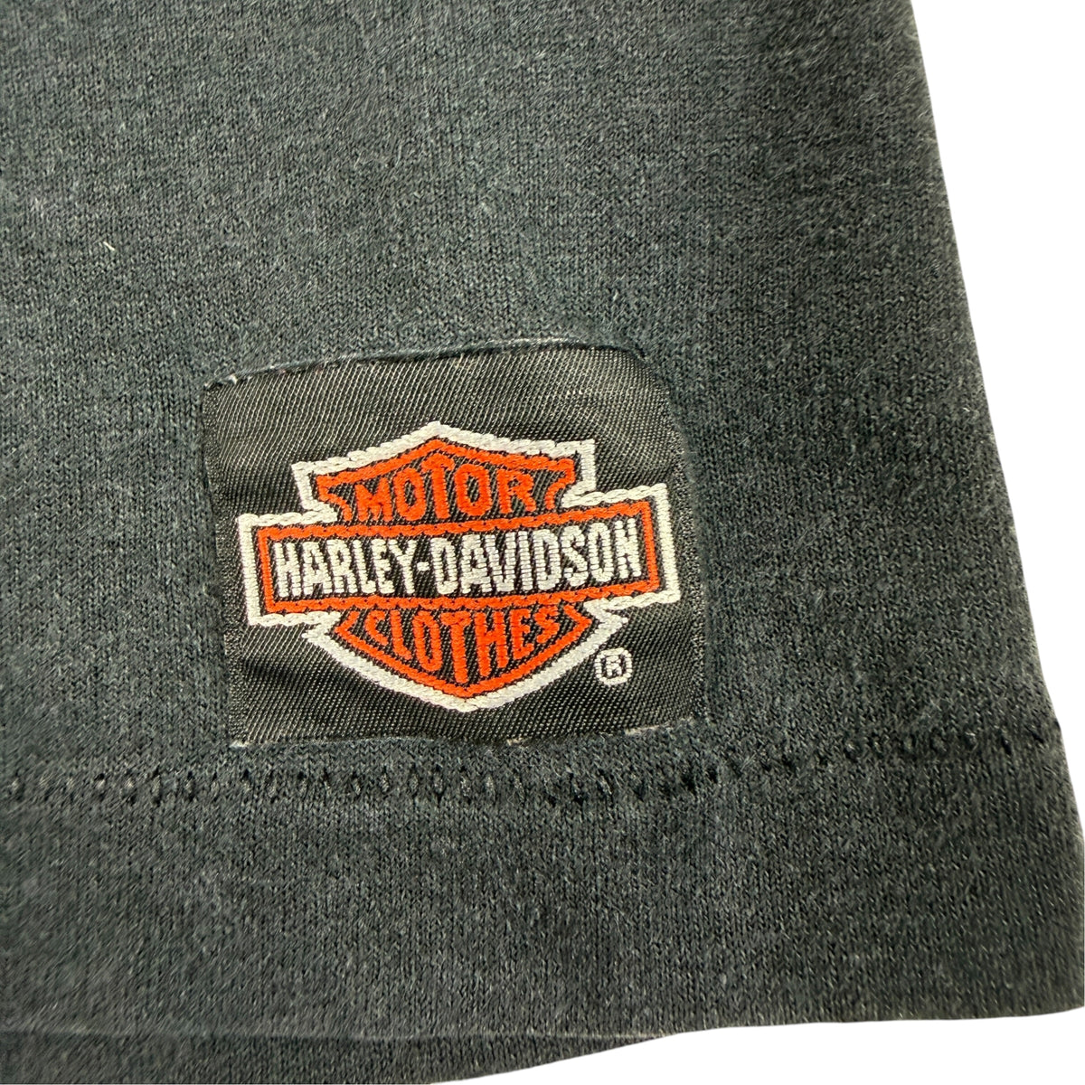 90's Harley-Davidson LEGENDS LIVE WHERE LEGENDS ROAM STURGIS 1991 ブラック Tシャツ L 裾の MOTOR HARLEY-DAVIDSON CLOTHES 織りタグ寄り 裾のシングルステッチ