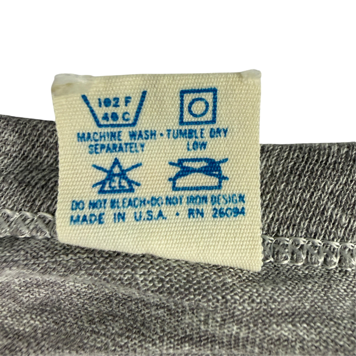 洗濯表記タグ MADE IN U.S.A. RN 26094