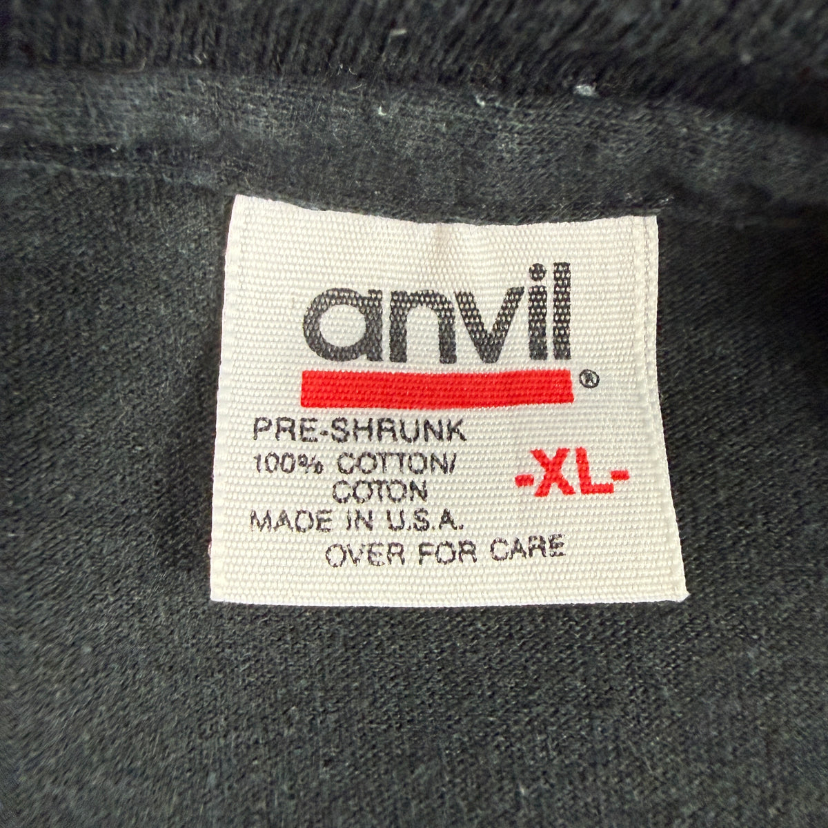 anvil PRE-SHRUNK 100% COTTON MADE IN U.S.A. -XL- タグ寄り