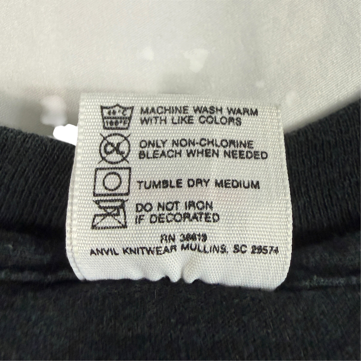 洗濯表示タグ RN 36619 ANVIL KNITWEAR