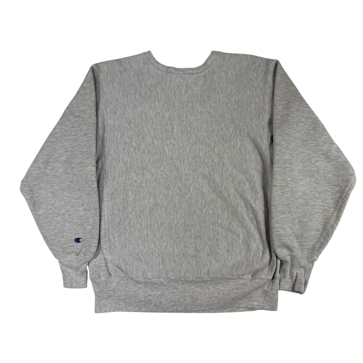 90's Champion リバースウィーブ スウェット グレー 背面全体と左袖のCワッペン