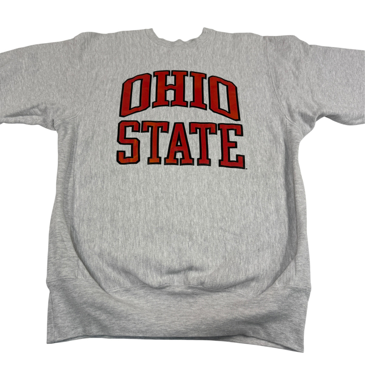 胸のOHIO STATE 2段アーチプリント 引き