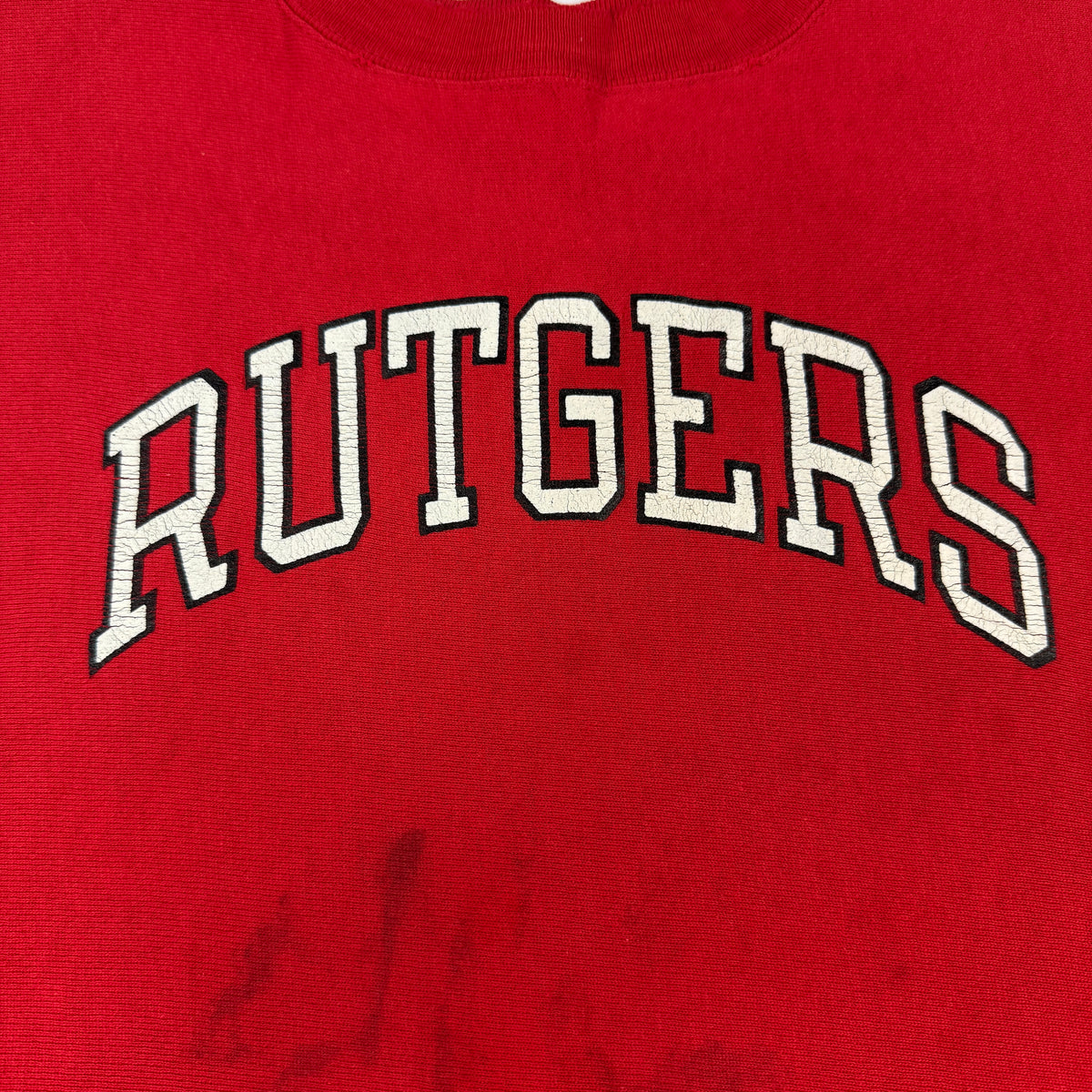 Champion リバースウィーブ RUTGERS アーチプリント（寄り）