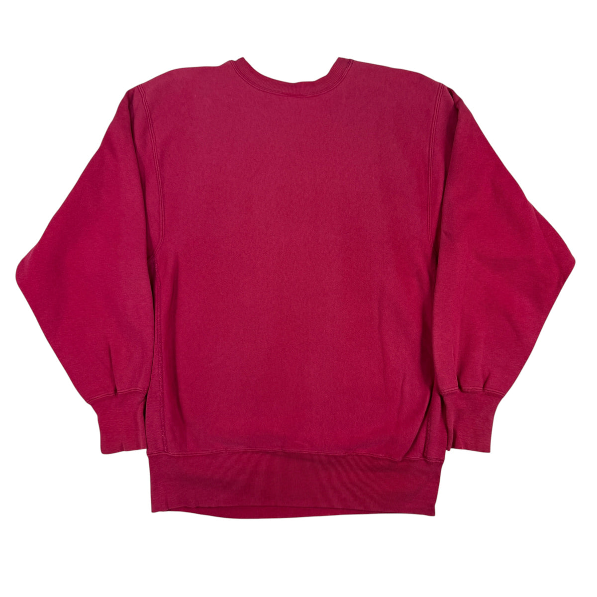 Champion リバースウィーブ ピンク 無地 スウェット 背面全体