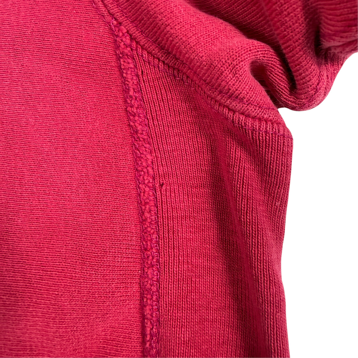 Champion リバースウィーブ ピンク 脇のリブガゼット