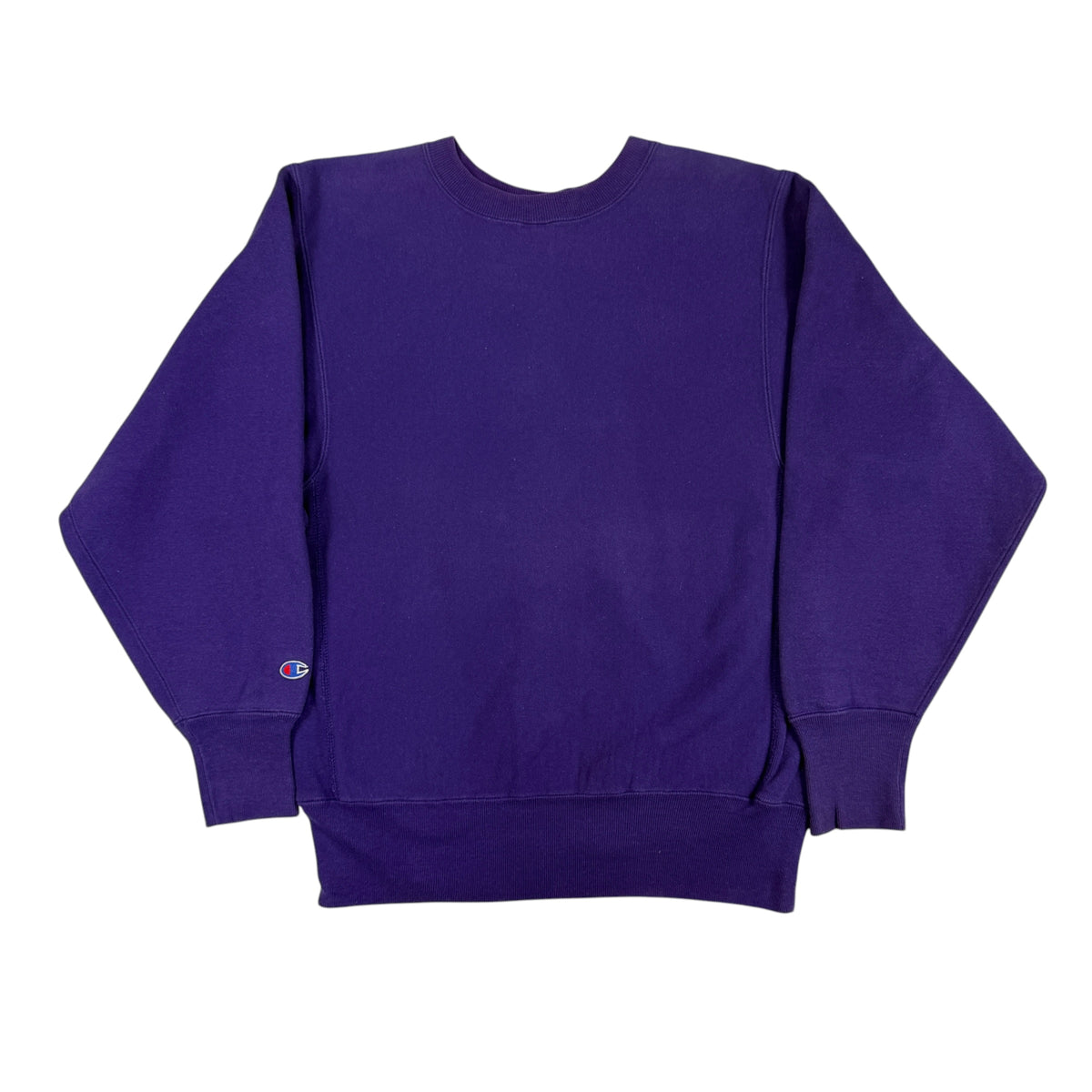 Champion リバースウィーブ パープル スウェット 背面全体
