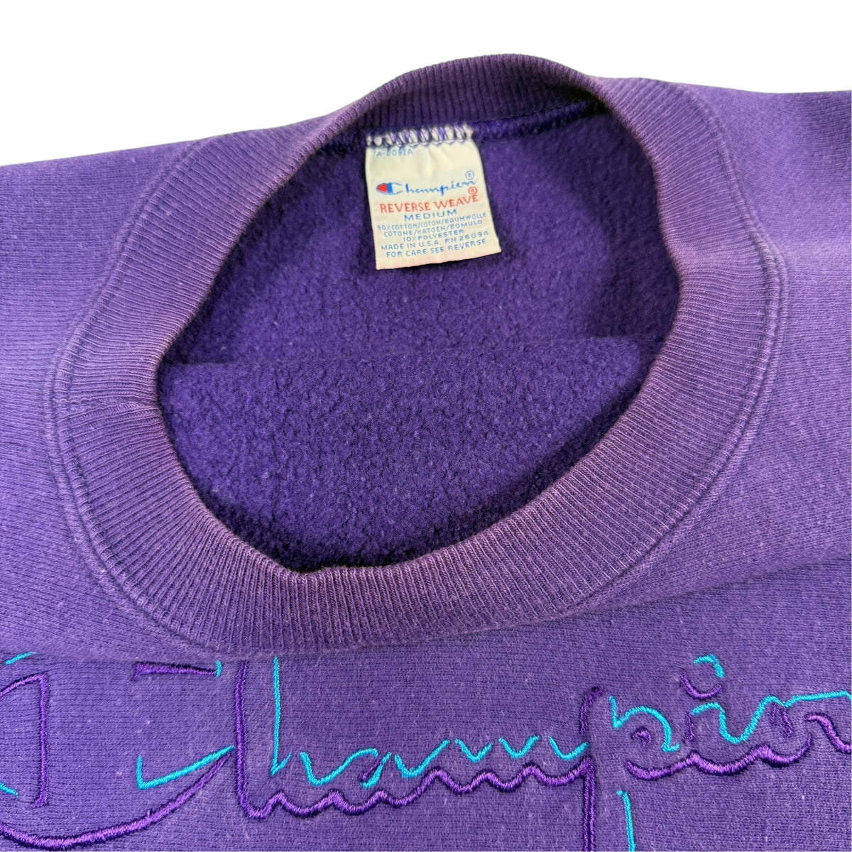 Champion REVERSE WEAVE 刺繍タグ MEDIUM コットン90% ポリエステル10% MADE IN U.S.A. RN 26094