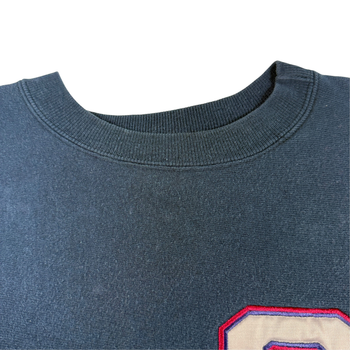 90's Champion リバースウィーブ Cエンブレム刺繍 ネイビー スウェット M 首リブ