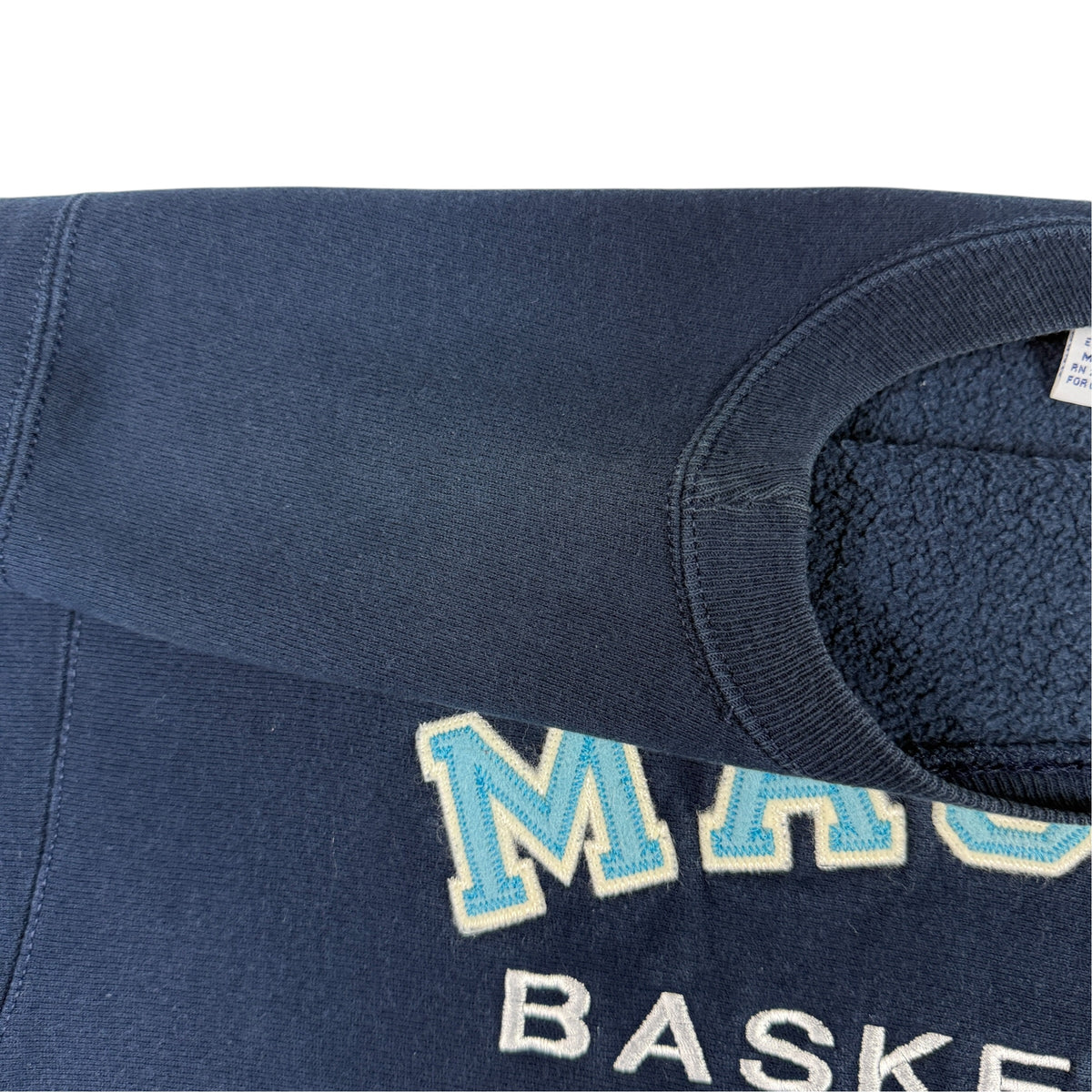 90's Champion リバースウィーブ MACKER BASKETBALL ネイビー スウェット XL 胸ロゴと首元
