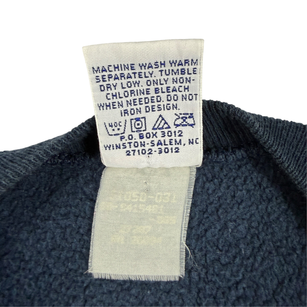90's Champion リバースウィーブ MACKER BASKETBALL ネイビー スウェット XL 洗濯表記タグ WINSTON-SALEM