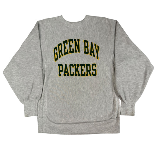 90's Champion リバースウィーブ GREEN BAY PACKERS グレー スウェット XL 正面全体
