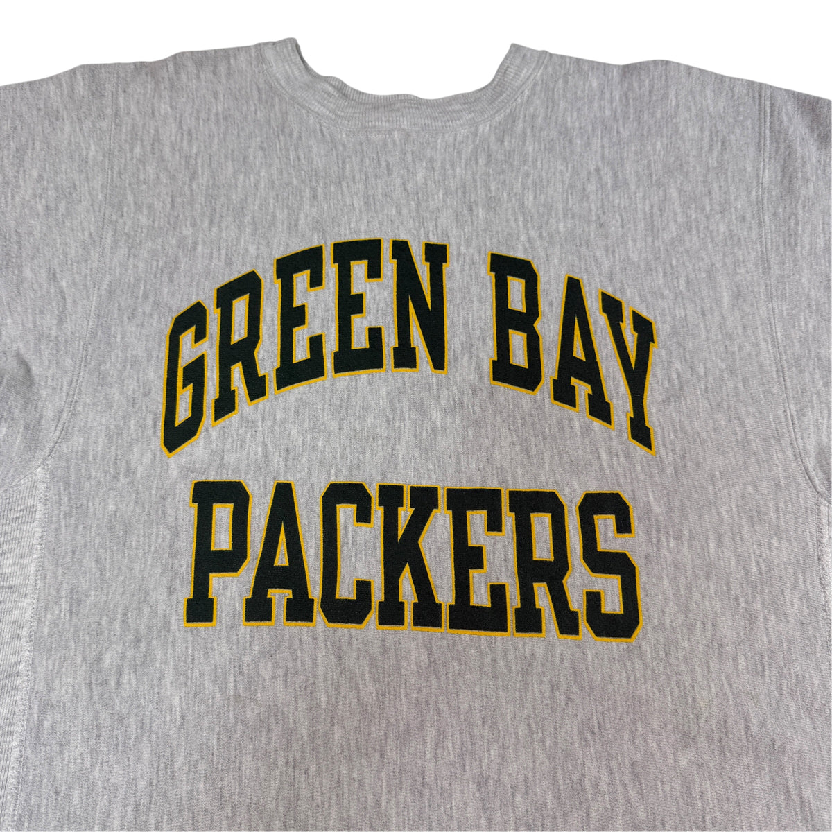 90's Champion リバースウィーブ GREEN BAY PACKERS グレー スウェット XL 胸 アーチプリント 超寄り