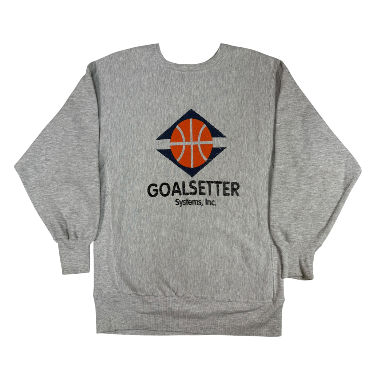 90's Champion リバースウィーブ GOALSETTER Systems, Inc. グレー スウェット XL 正面全体