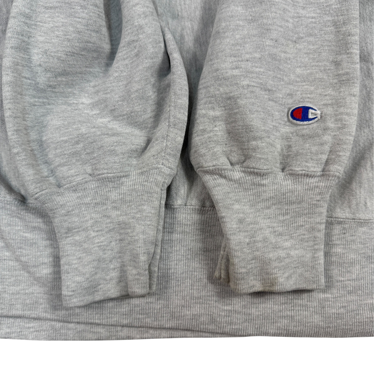 90's Champion リバースウィーブ GOALSETTER Systems, Inc. グレー スウェット XL 左袖 Cロゴ刺繍