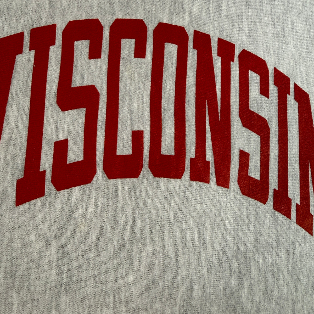 90's Champion リバースウィーブ WISCONSIN グレー スウェット L 胸 アーチプリント 超寄り
