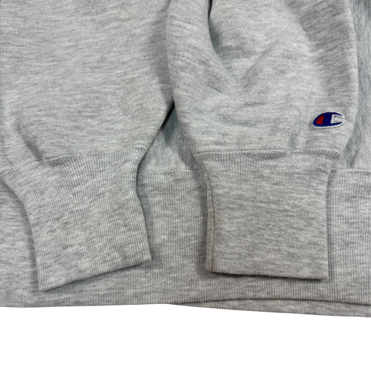 90's Champion リバースウィーブ WISCONSIN グレー スウェット L 左袖 Cロゴ刺繍