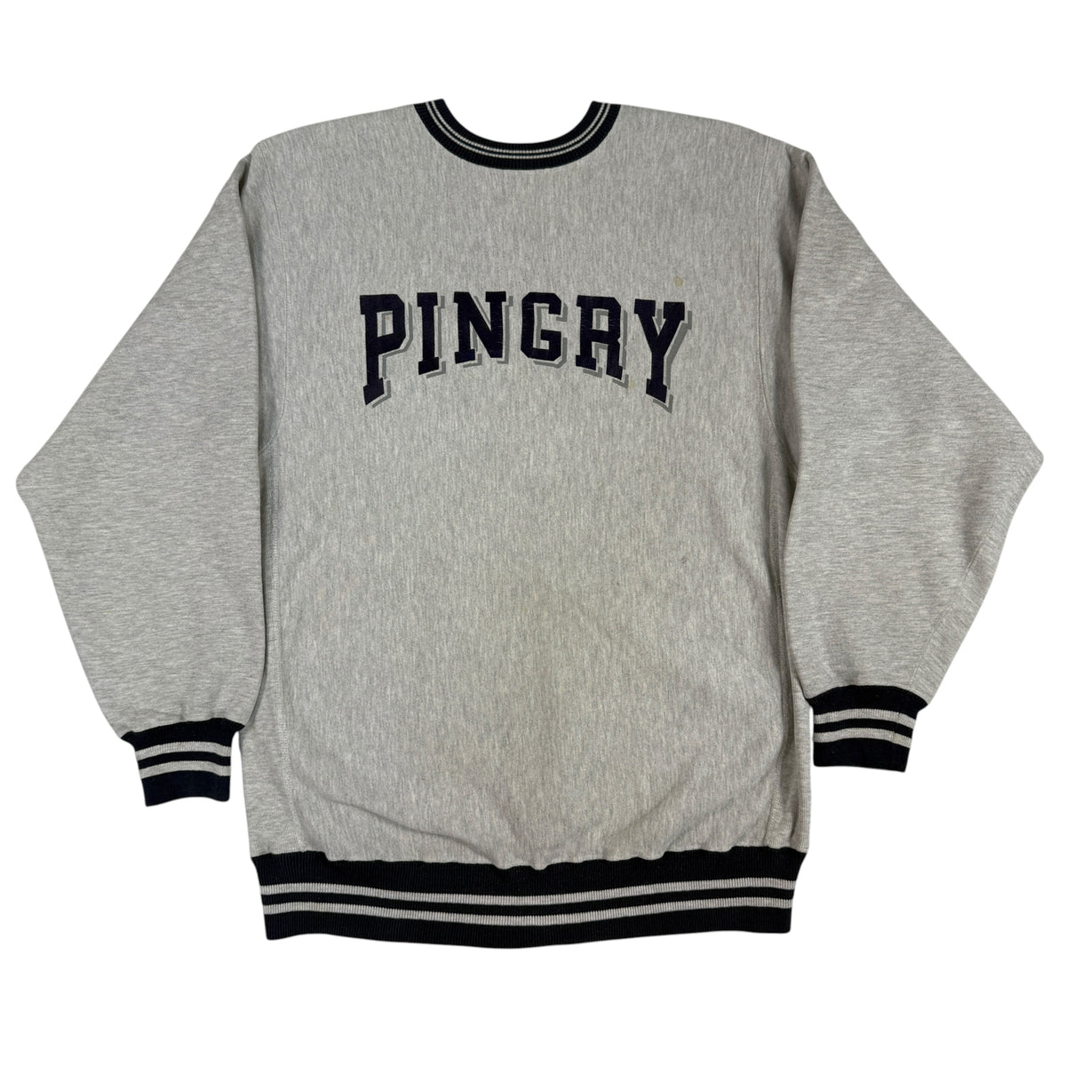 90's Champion リバースウィーブ PINGRY グレー スウェット XL 正面全体