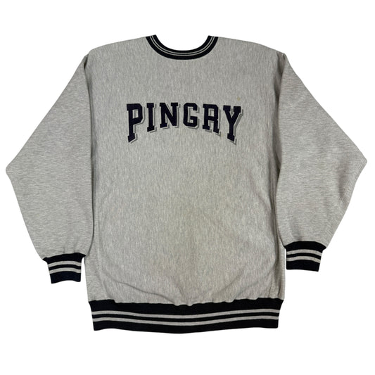 90's Champion リバースウィーブ PINGRY グレー スウェット XL 正面全体
