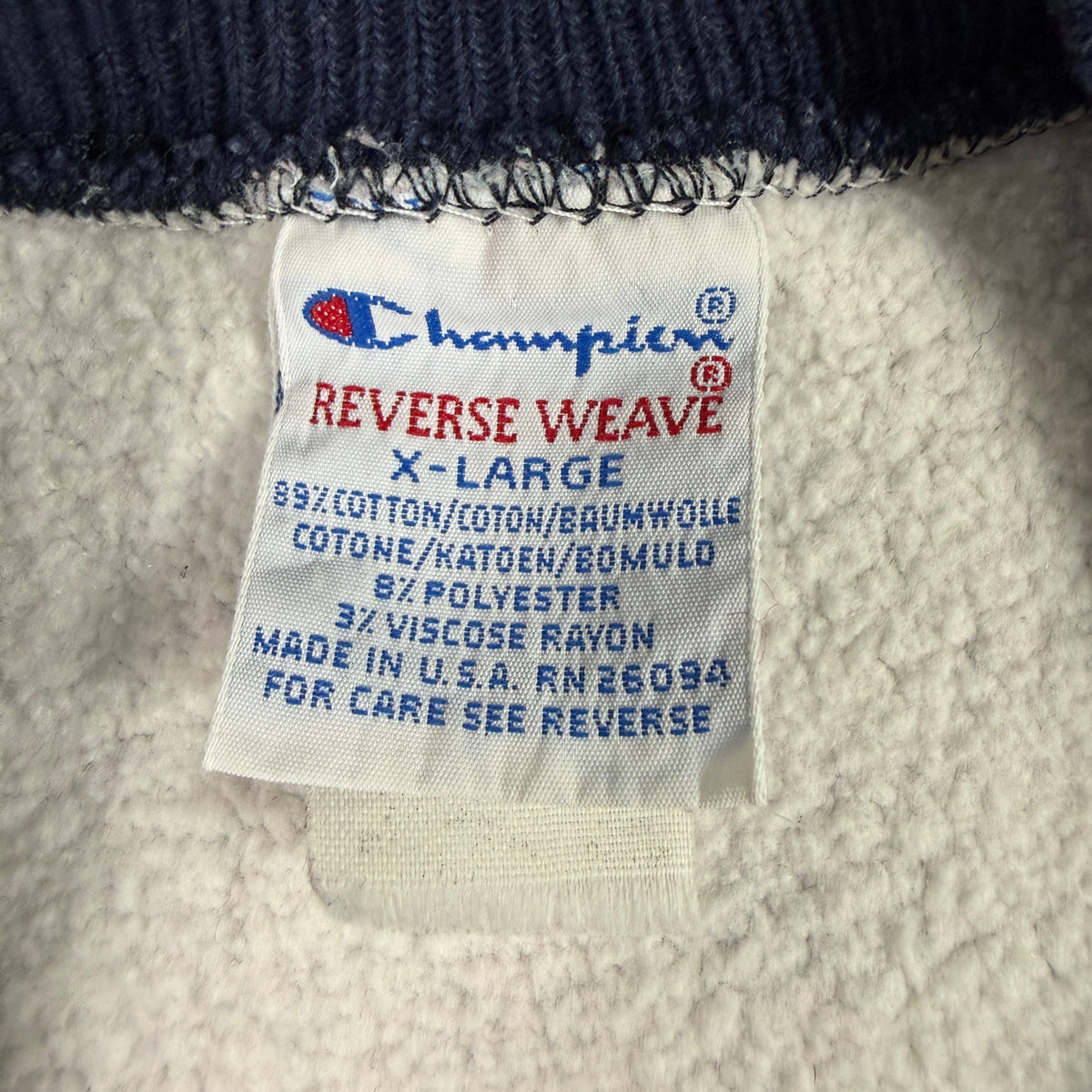 90's Champion リバースウィーブ PINGRY グレー スウェット XL 刺繍タグ X-LARGE MADE IN U.S.A. RN 26094 寄り