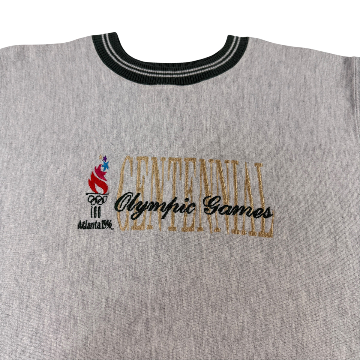 90's Champion リバースウィーブ CENTENNIAL Olympic Games グレー スウェット L 胸 CENTENNIAL Olympic Games 刺繍引き