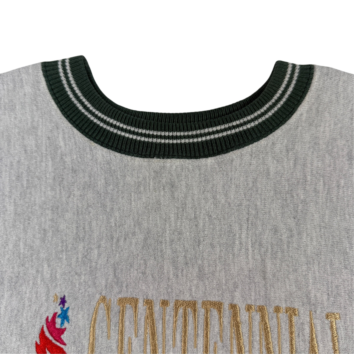 90's Champion リバースウィーブ CENTENNIAL Olympic Games グレー スウェット L 首リブと胸刺繍
