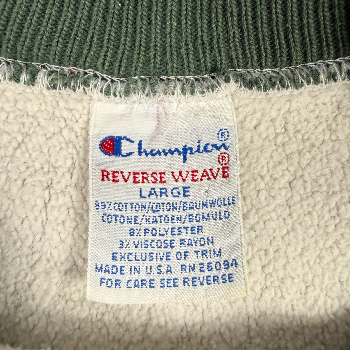90's Champion リバースウィーブ CENTENNIAL Olympic Games グレー スウェット L 刺繍タグ LARGE MADE IN U.S.A. RN 26094 寄り