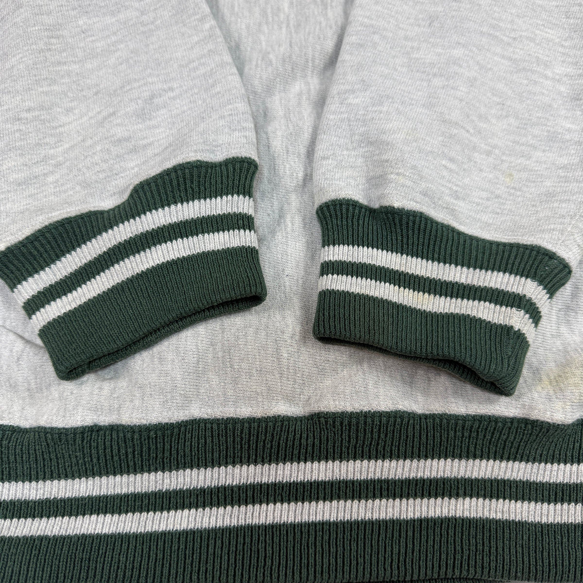 90's Champion リバースウィーブ CENTENNIAL Olympic Games グレー スウェット L 裾リブ・袖口リブ グリーン×ホワイトライン